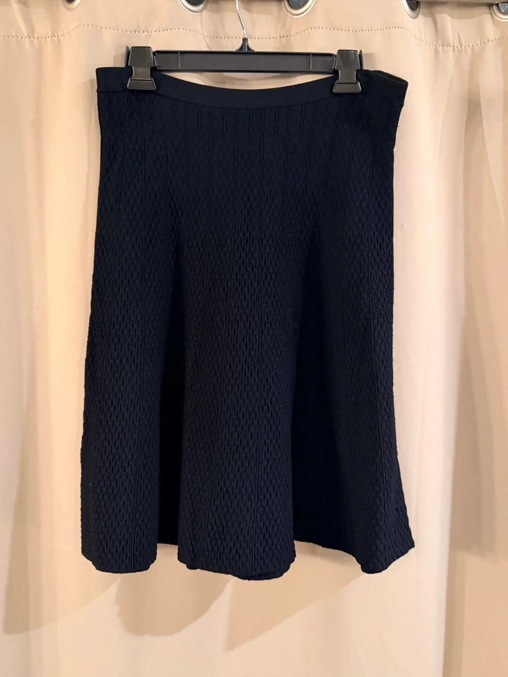 Women's Cabi Black Textured A-Line Skirt